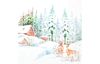 Napkin "Winter scene in the forest"