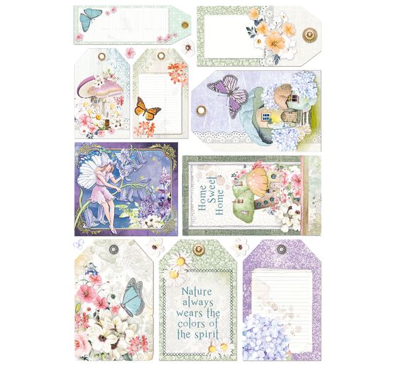 Paper set "Enchanted Land", 9 sheets, A4