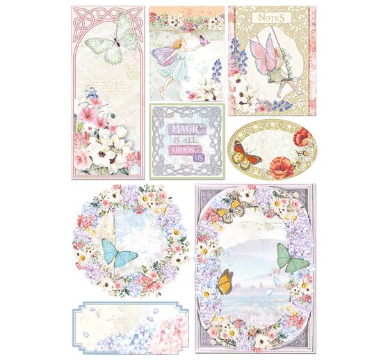 Paper set "Enchanted Land", 9 sheets, A4