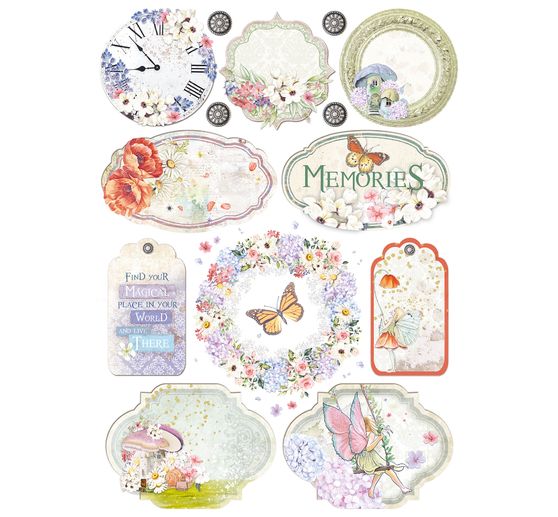 Paper set "Enchanted Land", 9 sheets, A4