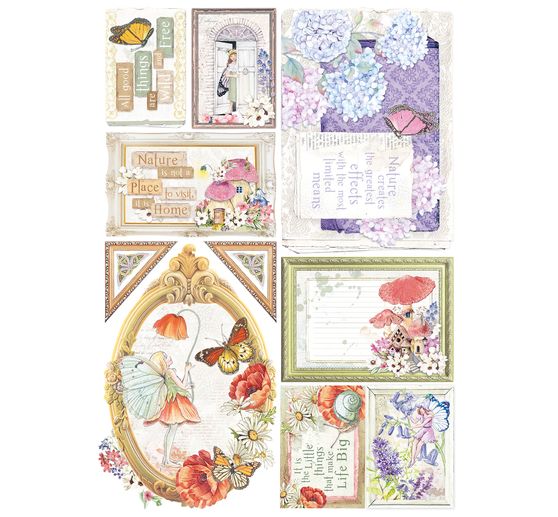 Paper set "Enchanted Land", 9 sheets, A4