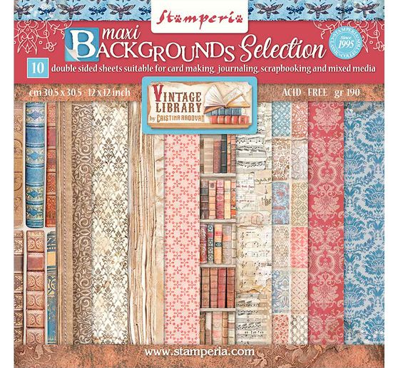 Scrapbook blok "Vintage Library Backgrounds"