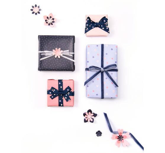Fabric ribbon mix "Blue Velvet"