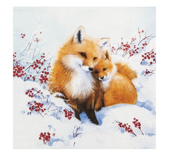 Napkin "Fox family"