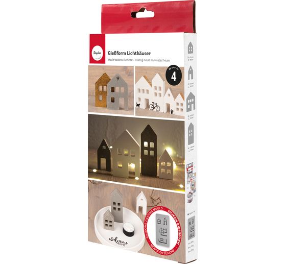 Silicone casting mould "Light houses"