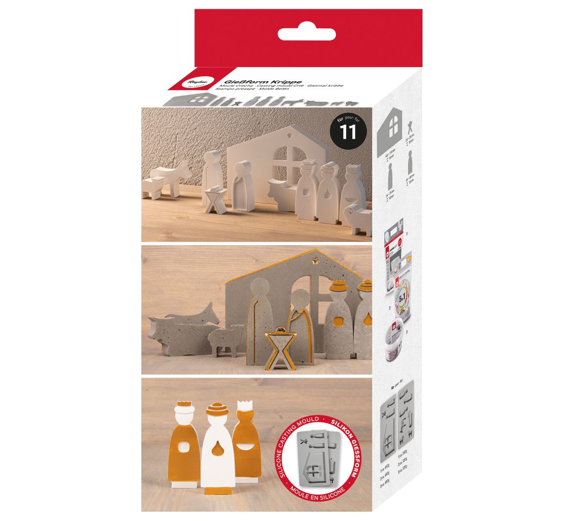 Silicoon gietvorm "Kerststal"