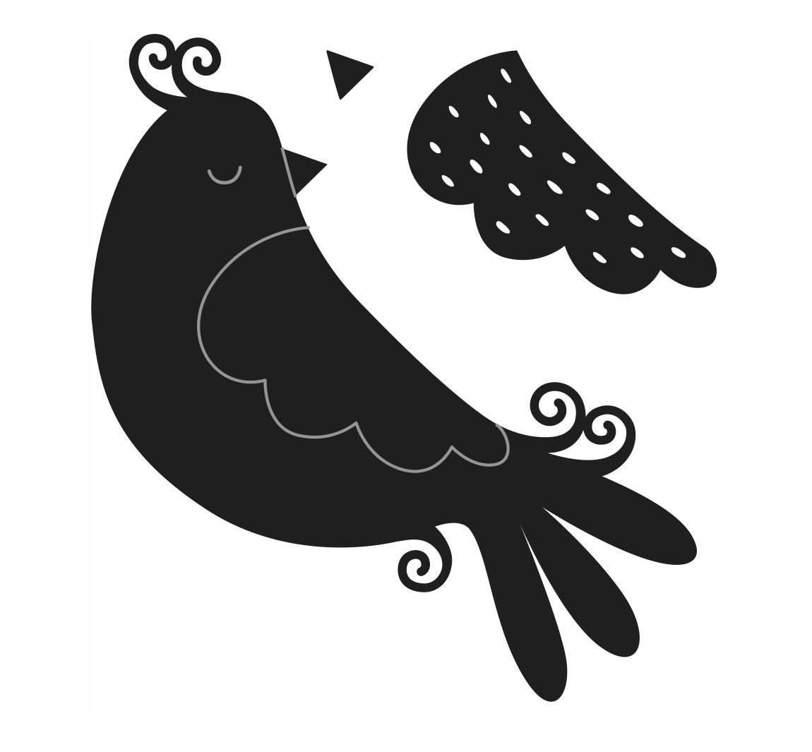 Ponssjabloon "Snow Bird"