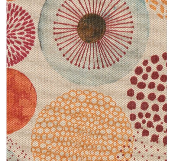 Motief stof linnenlook "Circles"