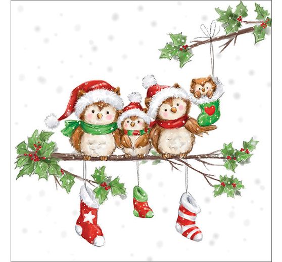 Napkin "X-Mas Owls"