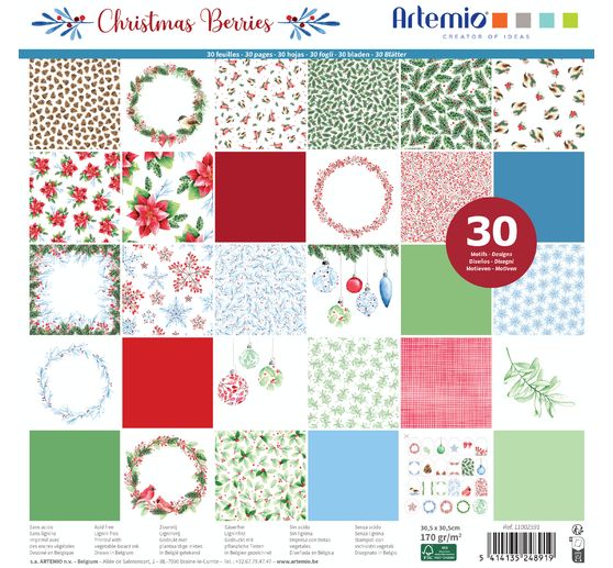 Scrapbook block "XMAS Berries"