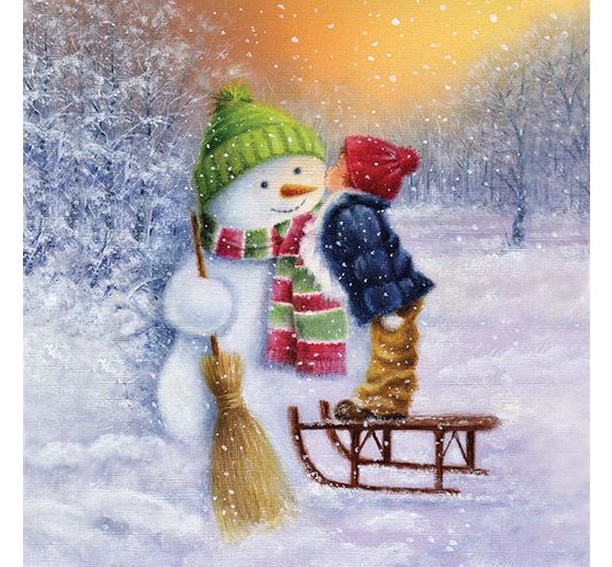 Servet "Good Night Snowmen"