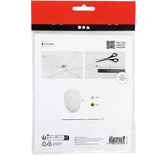 Mini Knutselkit haken "Sneeuwvlokken"