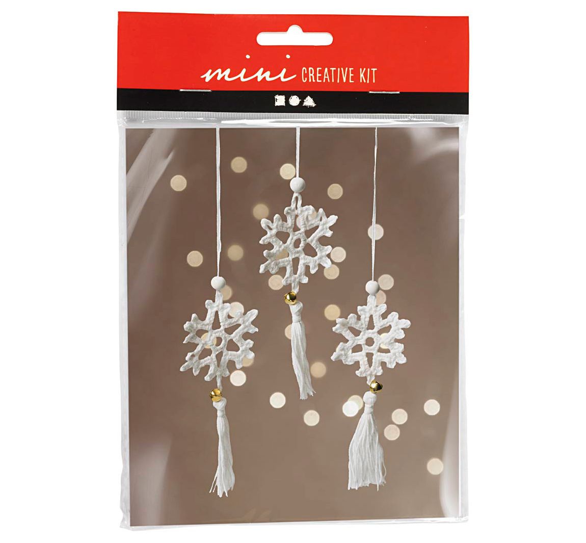 Mini Knutselkit haken "Sneeuwvlokken"