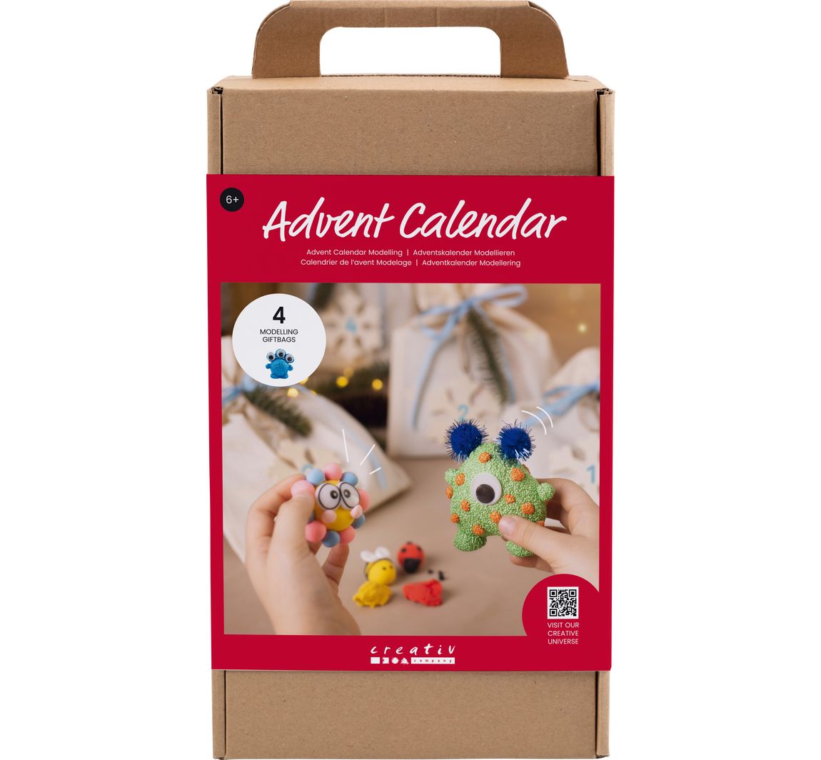 Creatieve set adventskalender "Modelleren - Monsters"