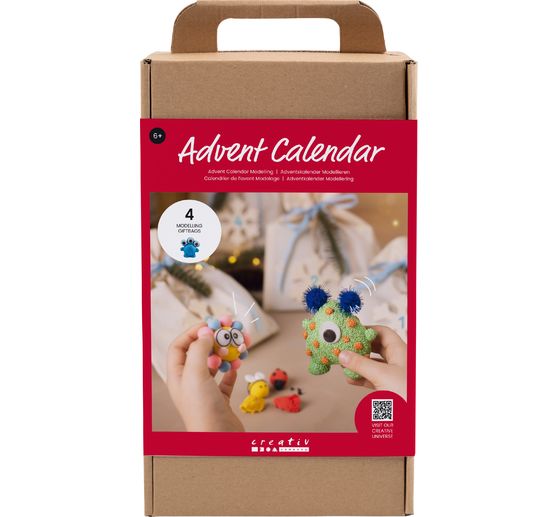 Creatieve set adventskalender "Modelleren - Monsters"