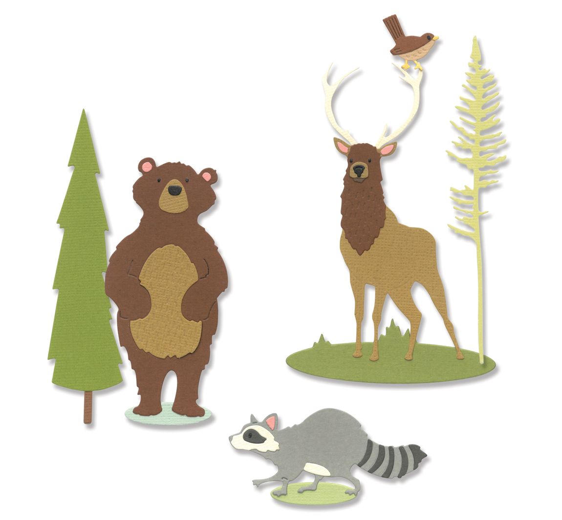 Sizzix Thinlits Ponssjabloon "Forest Animals #2"