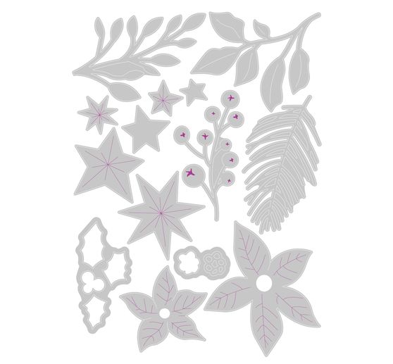 Sizzix Thinlits Ponssjabloon "Festive Foliage"