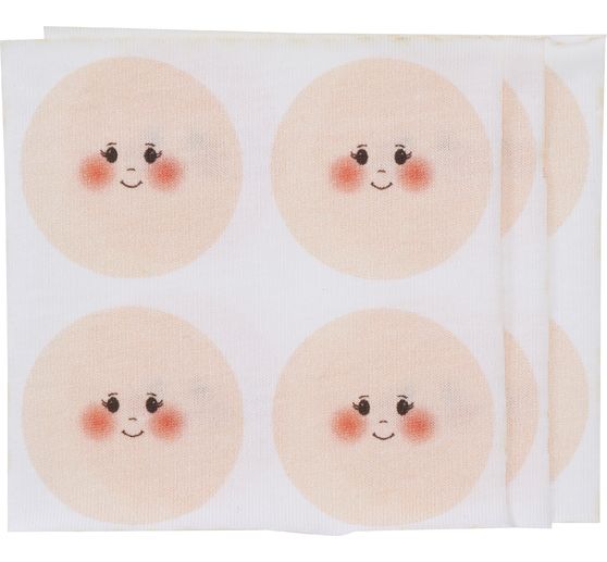 Faces stockinette fabric "Stefy", Ø 4 cm