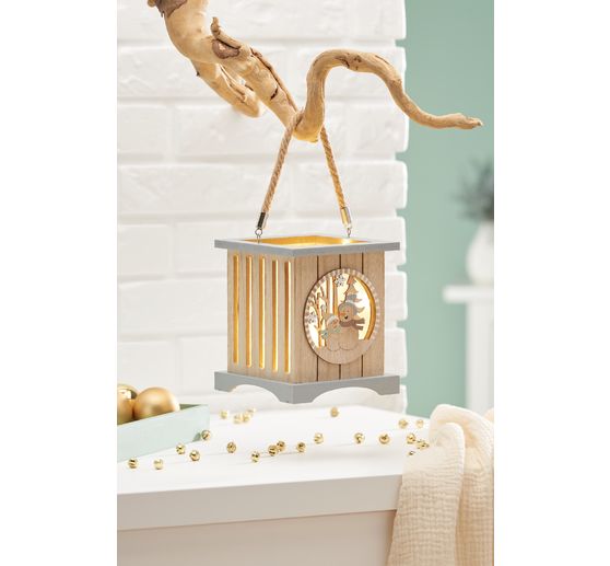 VBS Lantern "Snowmen", MDF veneered