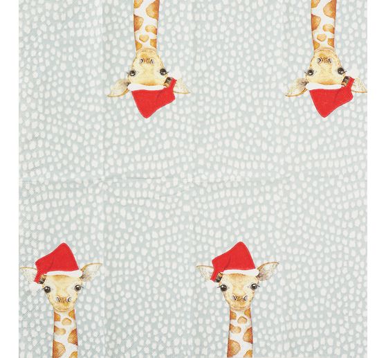 Papieren zakdoeken "Giraffe Santa"