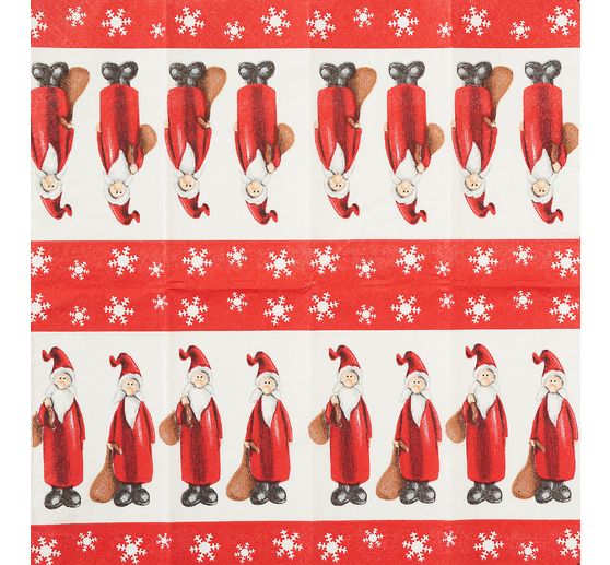 Papieren zakdoeken "Santas at work"
