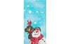 Papieren zakdoeken "Happy Snowman"