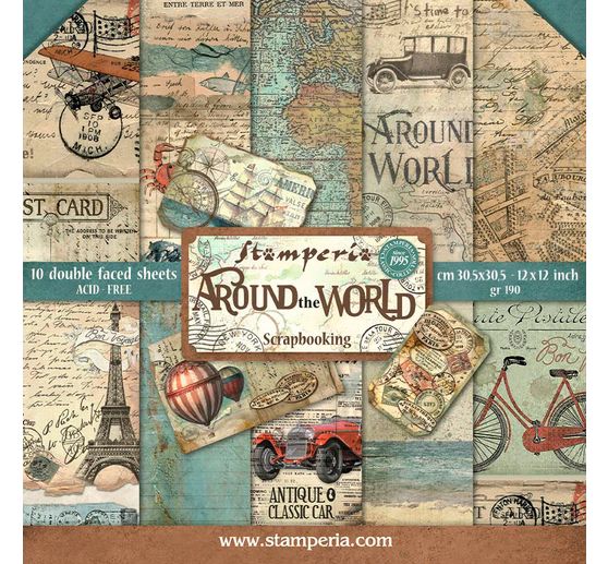 Scrapbook block "Around the World"