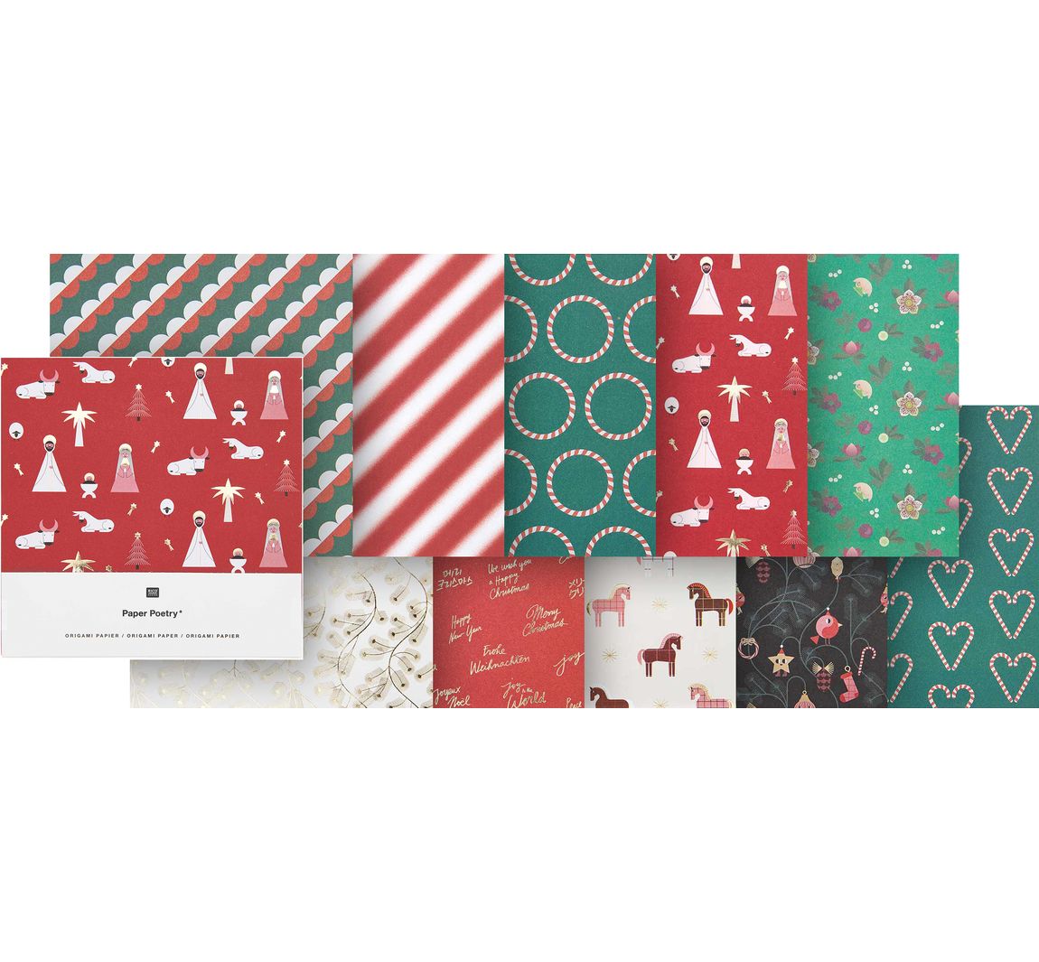 Vouwpapier "Christmas Rocks!", gesorteerd