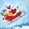 Napkin "Sleigh ride with Santa"