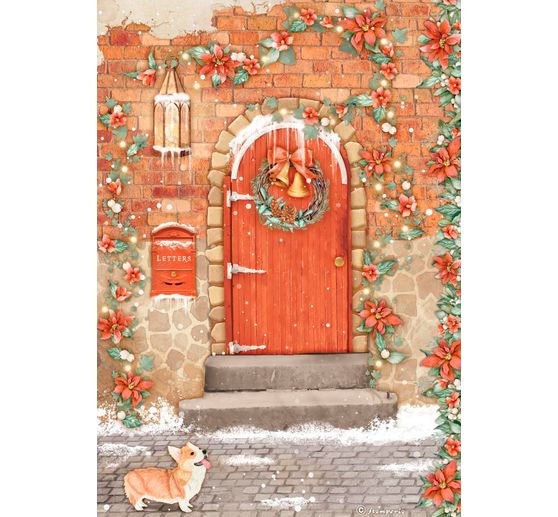 Motief strozijde "All around Christmas - Red Door"