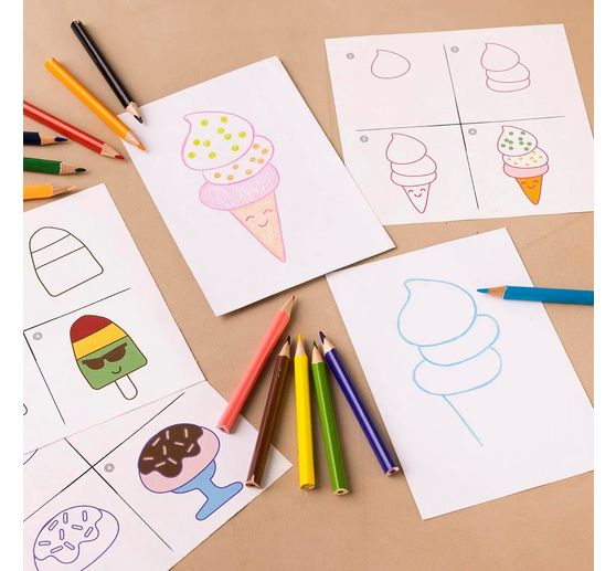 Mini creatieve set tekenen "Zoete Dingen"