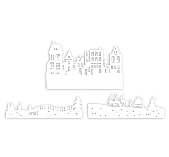 VBS Papieren silhouet "Kerstdorp"