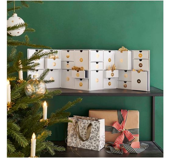 Folding cabinet with 24 drawers