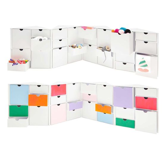 Folding cabinet with 24 drawers