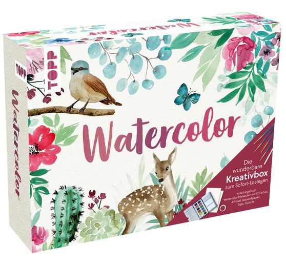 Watercolor - Die wunderbare Kreativbox. Mit Anleitungsbuch und Material