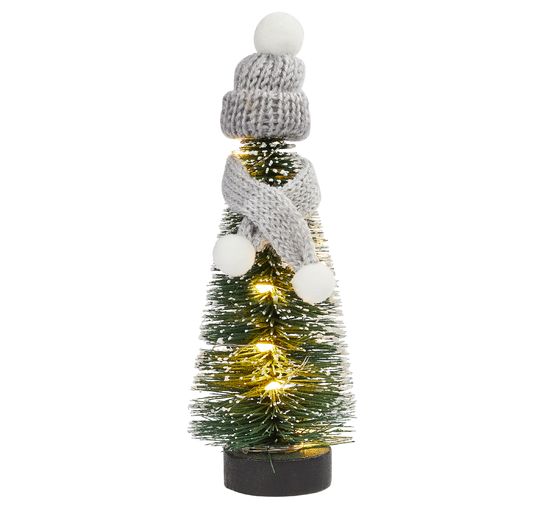 Miniature fir tree with LED lighting, 14 cm
