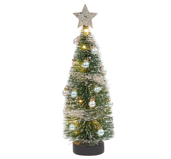 Miniature fir tree with LED lighting, 14 cm