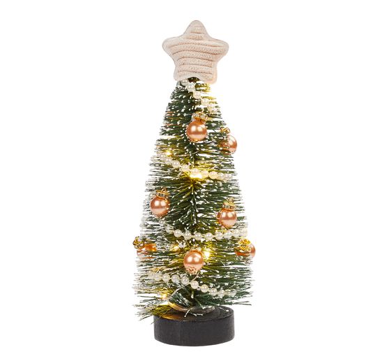 Miniature fir tree with LED lighting, 14 cm