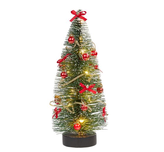 Miniature fir tree with LED lighting, 14 cm
