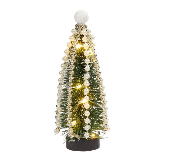Miniature fir tree with LED lighting, 14 cm