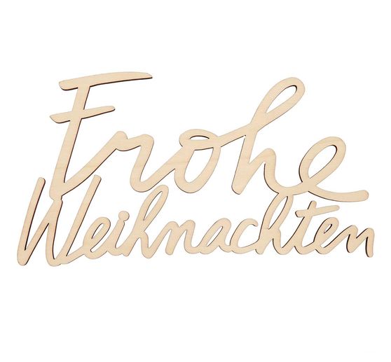 Wooden lettering "Frohe Weihnachten"