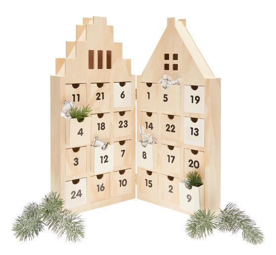 Adventskalender "Huis", uitvouwbaar