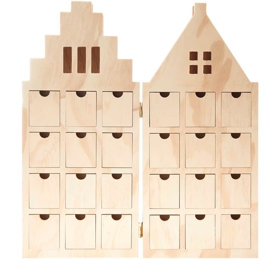 Adventskalender "Huis", uitvouwbaar