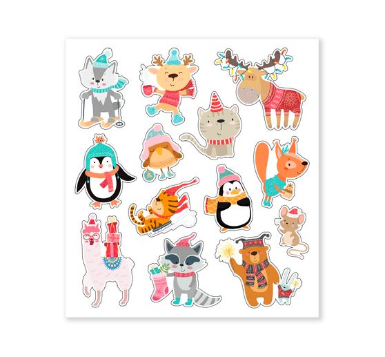 Glitter Stickerset "Kerstmis"