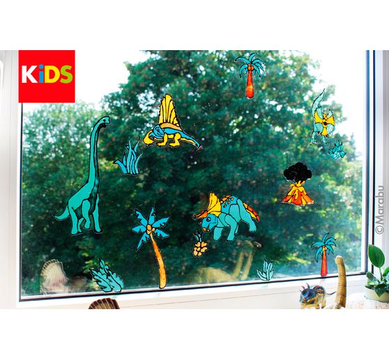 Marabu KiDS Window Color Set "Dinosaurus"