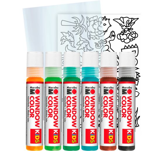 Marabu KiDS Window Color Set "Dinosaurus"