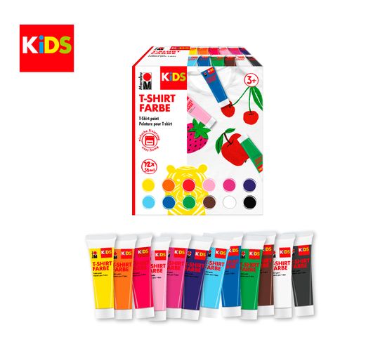 Marabu KiDS "T-shirtverf", 12 x 36 ml