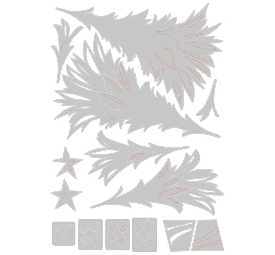Sizzix Thinlits Ponssjabloon "Trim a Tree Colorize by Tim Holtz"