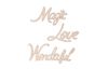Houten letters "Magic-Love-Wonderful", set van 3