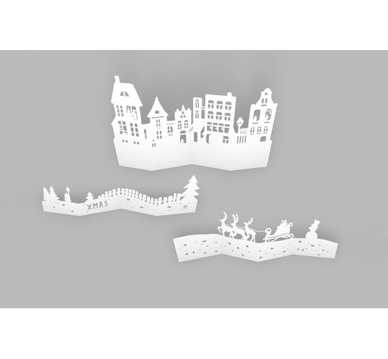 VBS Papieren silhouet "Kerstdorp"